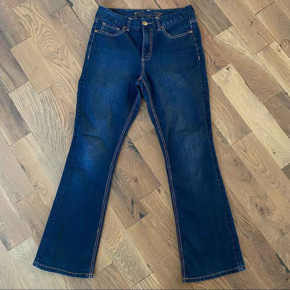 Seven 7 Blue Denim Bootcut Medium Wash Flare Jeans Size 10